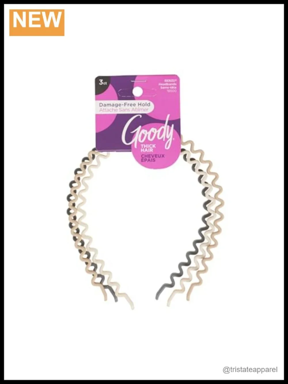 Ouchless Zig-Zag Headbands for Women & Men, 3 Pack